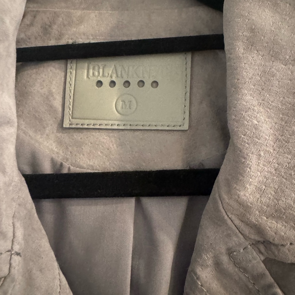 NWHT Blank NYC Cloud Grey Suede Moto Jacket - Picture 7 of 8